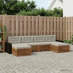 vidaXL Ensemble de canapés d'extérieur 6 pc Bois d'Acacia Massif