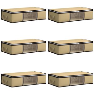 vidaXL Boîte de rangement avec fenêtre latérale transparente 6 pc
