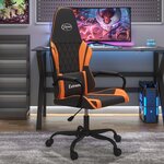 vidaXL Chaise de jeu Noir et orange Similicuir