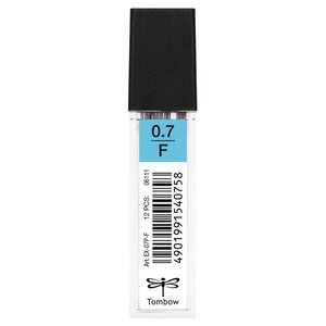 Etui de 12 Mine pour porte-mine pointe calibrée 0 7 mm dureté F TOMBOW