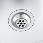 vidaXL Évier de cuisine à double lavabo argenté 800x600x155 mm inox