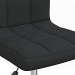 vidaXL Chaise pivotante de bureau Noir Tissu