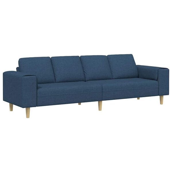 vidaXL Canapé de salon Bleu 250 x 77 x 76 cm Polyester