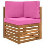 vidaXL Coussin de canapé d'extérieur 3 Pièces Rose Polyester
