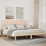 vidaXL Cadre de lit extra long sans matelas 180x210 cm bois massif
