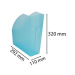 Classeur-à-revues THE MAGAZINE turquoise translucide EXACOMPTA