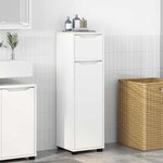 vidaXL Cabinet de salle de bain avec tiroir Blanc 30 5 x 30 x 101 cm