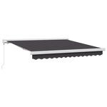 vidaXL Auvent rétractable manuel Anthracite 300x250 cm