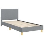 vidaXL Cadre de lit pour enfants avec tête de lit Gris clair tissu