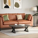 vidaXL Pieds de table basse 2 pièces Anthracite 60 x (30-31 3) cm Acier