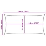 vidaXL Voile d'ombrage 160 g/m² Marron 3x6 m PEHD