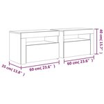 vidaXL Tables de chevet 2 Pièces avec LED Blanc 60x35x40 cm