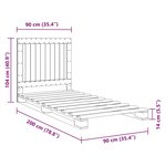 vidaXL Cadre de lit sans matelas avec tête de lit 90x200cm bois massif