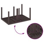 vidaXL Ensemble de Salle à Manger de Jardin 5 Pièces avec Coussins Brun Poly Rattan