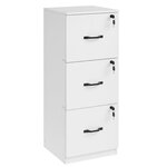 Caisson de bureau à 3 tiroirs meuble de rangement de document support d’imprimante 3 tiroirs verrouillables rail de suspension réglable pour dossiers a4 12_0004803