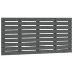 vidaXL Tête de lit murale Gris 141x3x63 cm Bois massif de pin