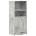 vidaXL Ensemble d'armoires de cuisine 2 Pièces gris béton bois ingénierie