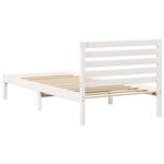 vidaXL Cadre de lit Blanc 75 x 190 cm Bois massif en pin