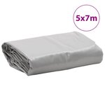 vidaXL Bâche gris 5x7 m 650 g/m²