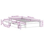 vidaXL Cadre de lit sans matelas blanc 90x190 cm bois de pin massif