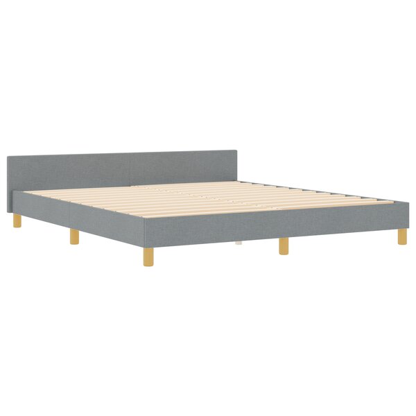 Cadre de lit vidaXL Gris clair 180x200 cm Tissu