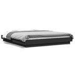 vidaXL Cadre de lit avec lumières LED sans matelas noir 160x200 cm