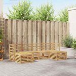 vidaXL Ensembles de canapés 6 Pièces Blanc Bois d'Acacia Massif