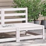 vidaXL Canapé de jardin sans accoudoirs blanc bois de pin massif