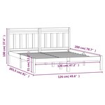 vidaXL Cadre de lit Bois de pin massif 120x200 cm