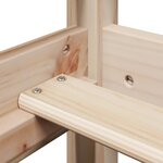 vidaXL Lit haut avec toit 90x200 cm bois de pin massif