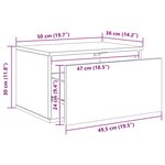 vidaXL Tables de chevet murales avec lumières LED 2 Pièces chêne sonoma