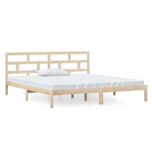 vidaXL Cadre de lit Bois de pin massif 140x190 cm