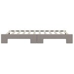 vidaXL Lit de jour avec lit gigogne taupe 100x200 cm tissu