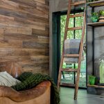 WallArt Planches d'aspect de bois Marron terre d'ombre
