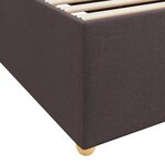 vidaXL Cadre de lit avec matelas Marron foncé 120 x 190 cm tissu