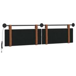 vidaXL Tête de lit suspendue Avec lumière LED Blanc PU antique