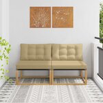 vidaXL Sofa de milieu extérieur Bois d'Acacia Massif Blanc