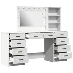 Buffet vidaXL Ensemble de 3 Blanc Bois d'ingénierie Buffet