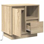 vidaXL Cabinet de chevet avec tiroir Chêne sonoma 50 x 34.5 x 50 cm.