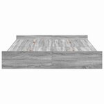 vidaXL Cadre de lit avec rangement Gris Sonoma 135 x 190 cm