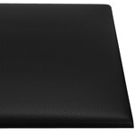 vidaXL Panneaux muraux 12 Pièces Noir 60x30 cm Similicuir 2 16 m²