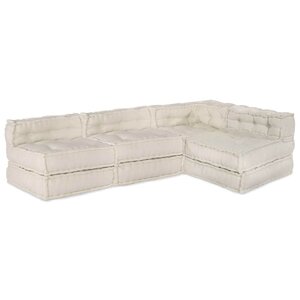 vidaXL Canapé modulaire 4 Pièces Crème 70 x 70 x 56 cm tissu