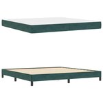 vidaXL Lit à ressorts avec matelas Vert foncé 200 x 210 cm tissu