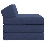 vidaXL Canapé-lit pliable Bleu 200 x 70 x 10 cm Tissu