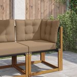 vidaXL Coussin de canapé d'extérieur 3 Pièces Taupe Polyester