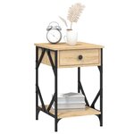 vidaXL Tables de chevet 2Pièces chêne sonoma 40x42x60cm bois d'ingénierie
