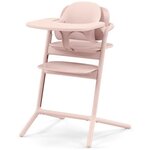 Chaise haute évolutive 3 en 1 LEMO 2 - Rose - Réglable hauteur et profondeur - Set bébé