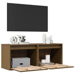 vidaXL Armoires murales 2Pièces Marron miel 45x30x35cm Bois de pin massif