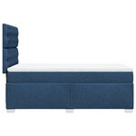 vidaXL Sommier à lattes de lit avec matelas Bleu 90x200 cm Tissu