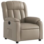 vidaXL Fauteuil inclinable électrique Cappuccino Similicuir